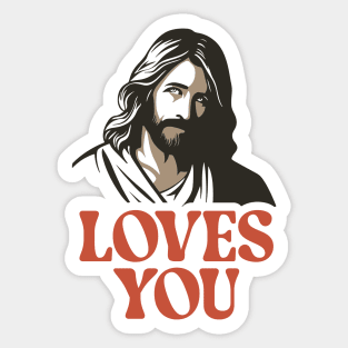 Jesus loves you Sticker